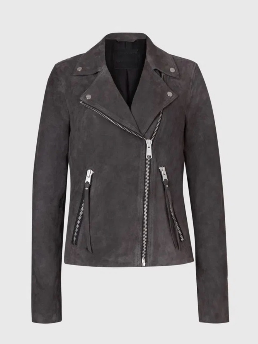 All Saints Suede Biker Jacket 10